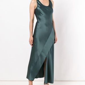 Theory silk green dress // new with tags